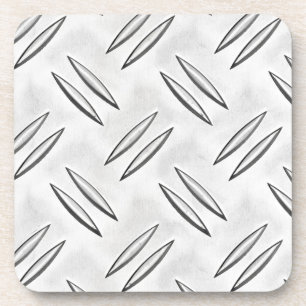 Steel chequered plate coaster