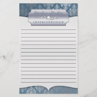 Steel Dashing Damask Lined Business Stationary Stationery