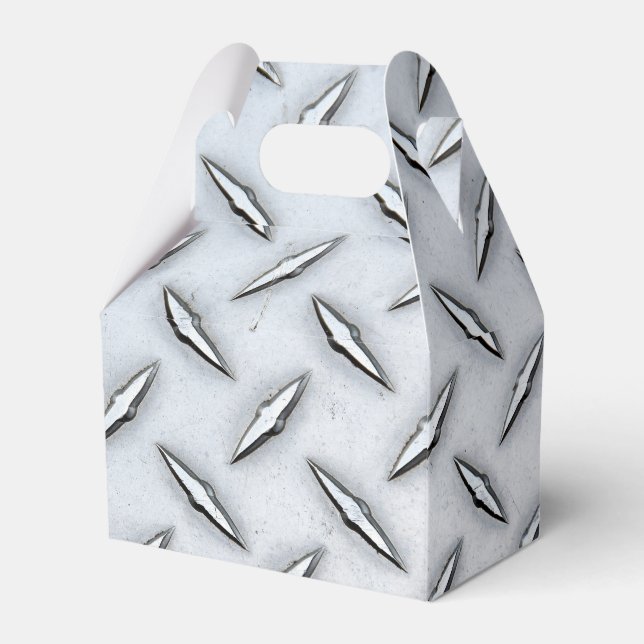 Steel Diamond Plate  Favor Box (Front Side)