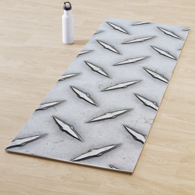 Steel Diamond Plating Design Yoga Mat (In Situ)