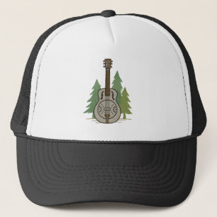 Steel Dobro Forest-Rustic Music Lover trucker hat