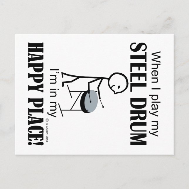 Steel Drum Happy Place Postcard (Front)