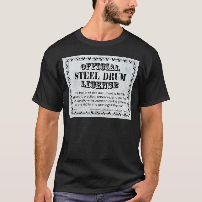Steel Drum License T-Shirt (Front)