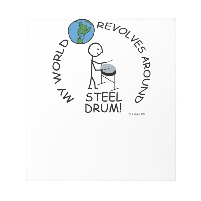 Steel Drum - World Revolves Around Notepad (Front)