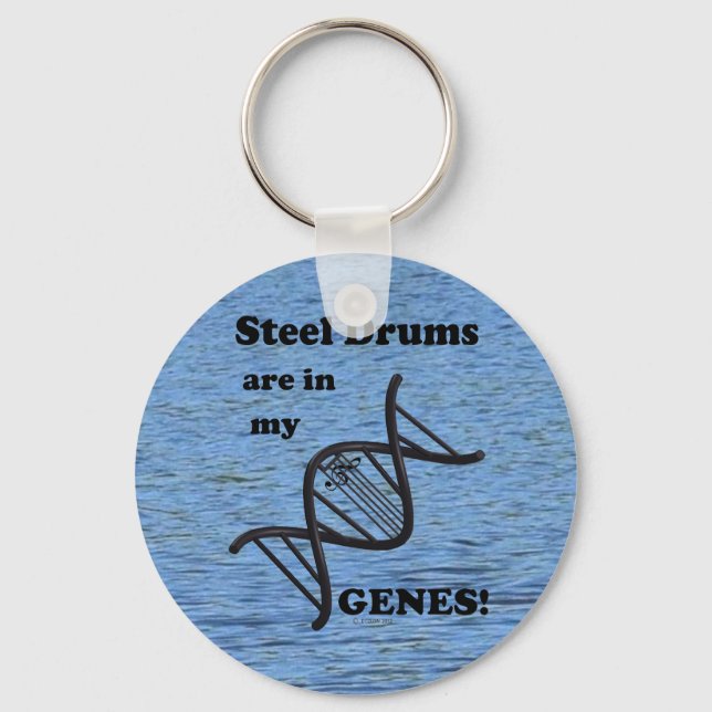 Steel Drums Are In My Genes Keychain (Front)