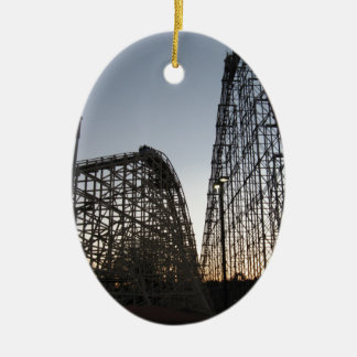Steel Force and Thunderhawk Dorney Park Ceramic Ornament