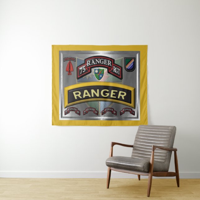 Steel Frame 75th Ranger Regiment Tapestry (In Situ (Horizontal))