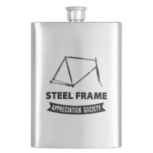 Steel Frame Bike Appreciation Society Hip Flask
