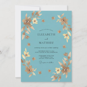 Steel Golden Meadow Eucalyptus Wedding Invitation