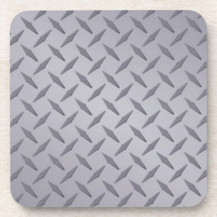 Steel Grey Diamond Plate Coaster