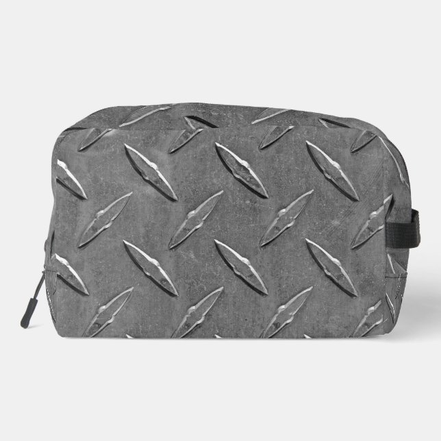 Steel Grey Diamond Plate Dopp Kit (Back)