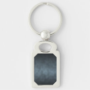 Steel Grey Gothic Ombre Background Art Keychain