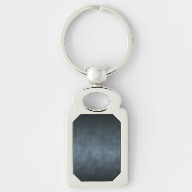 Steel Grey Gothic Ombre Background Art Keychain (Front)