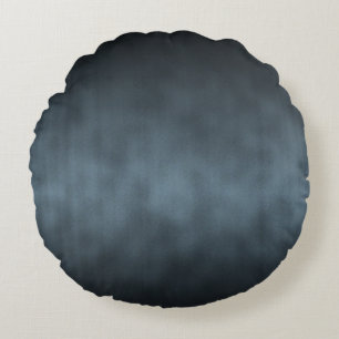 Steel Grey Gothic Ombre Background Art Round Pillow