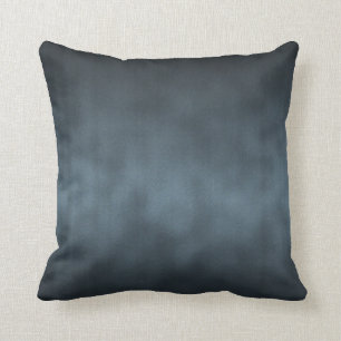 Steel Grey Gothic Ombre Background Art Throw Pillow