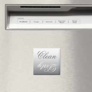 Steel Grey Ombre Dishwasher Clean/Dirty Magnet