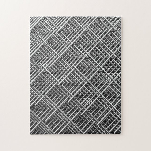Steel Grid Industrial Mesh Pattern Jigsaw Puzzle (Vertical)