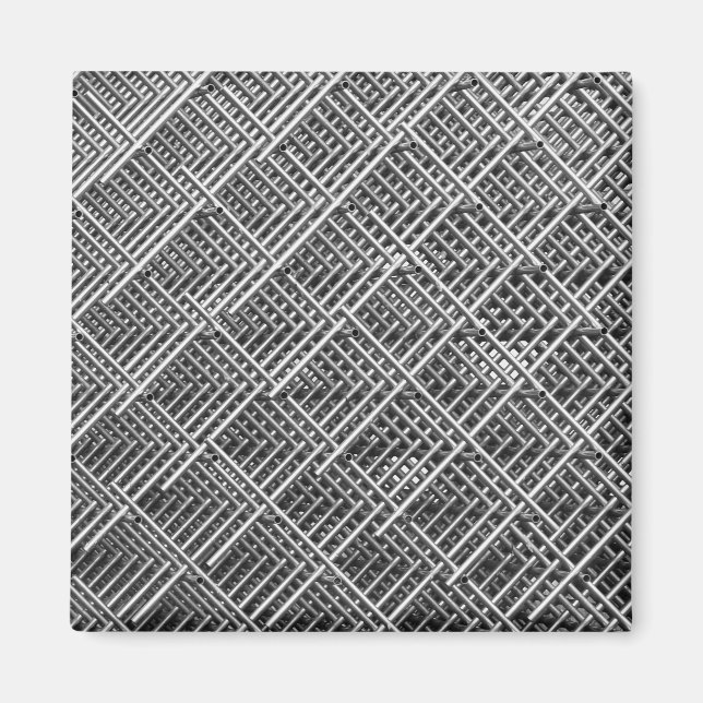 Steel Grid Industrial Mesh Pattern Magnet (Front)