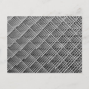 Steel Grid Industrial Mesh Pattern Postcard