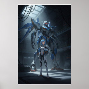 Steel Guardian : Affiche d'art Mecha & Pilote
