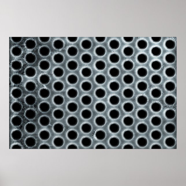 Steel Holes Metal Mesh Pattern Poster (Front)