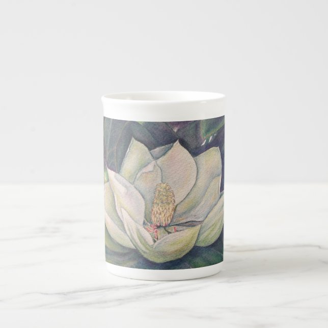 Steel Magnolia Bone China Mug (Front)