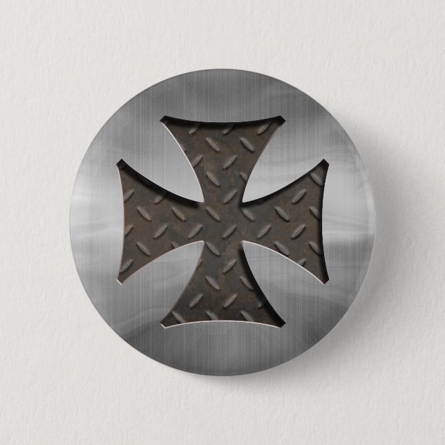 Steel Maltese 416 2 Inch Round Button (Front)