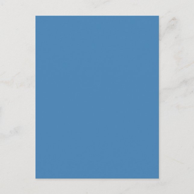 Steel Medium Sky Blue Solid Trend Colour Backgroun Postcard (Front)