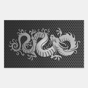 Steel Mesh Chinese Dragon Sticker