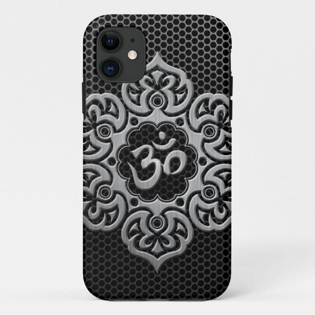 Steel Mesh Floral Om Case-Mate iPhone Case (Back)