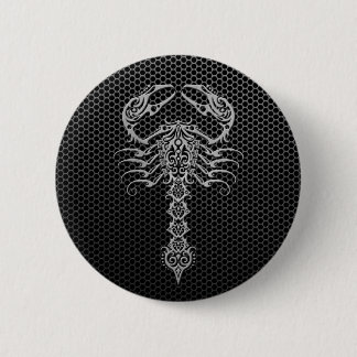Steel Mesh Scorpion 2 Inch Round Button