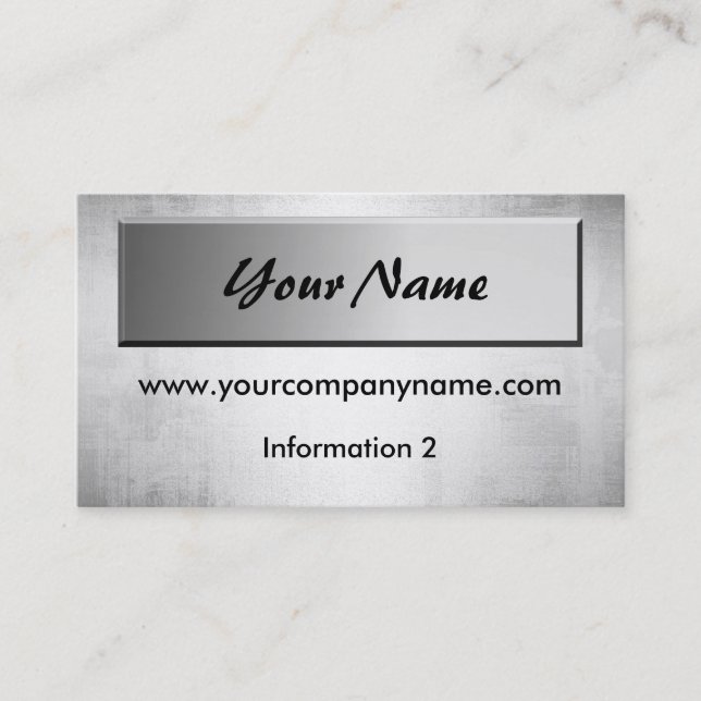 Steel Metal Business Cards (Front)