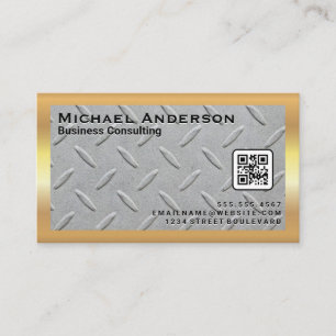 Steel Metal Plate   QR Code Business Card