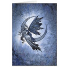 Steel Moon Fairy on Crescent Moon Fantasy Art