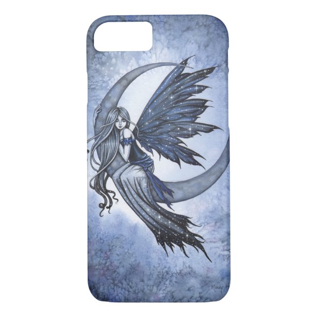 Steel Moon Fairy on Crescent Moon Fantasy Art Case-Mate iPhone Case (Back)