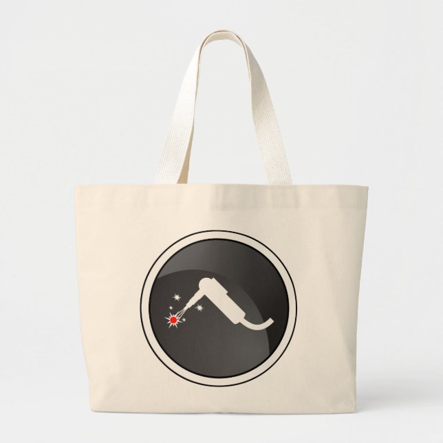 Steel Oil Wood Large Tote Bag (Front)