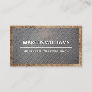 Steel Pattern Leather Business Card