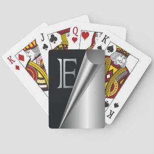 Steel Peel Monogram "E" Playing Cards