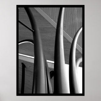 Steel Pillars Poster (BW)