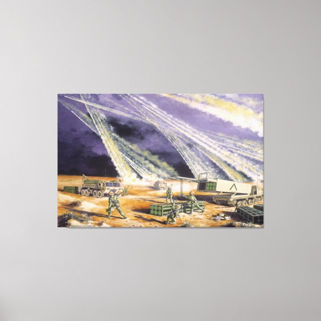 Steel Rain Desert Storm by Frank M. Thomas Canvas Print (Front)