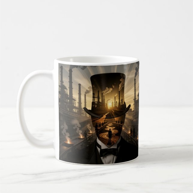 Steel & Sunsets Exploring the Industrial Frontier Coffee Mug (Left)