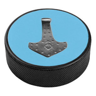 Steel Thor Hammer blue hockey puck