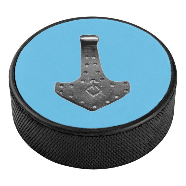Steel Thor Hammer blue hockey puck (3/4)