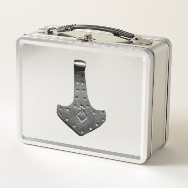 Steel Thor Hammer stainless lunchbox (Front)