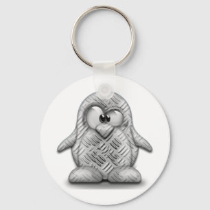 Steel Tux Keychain