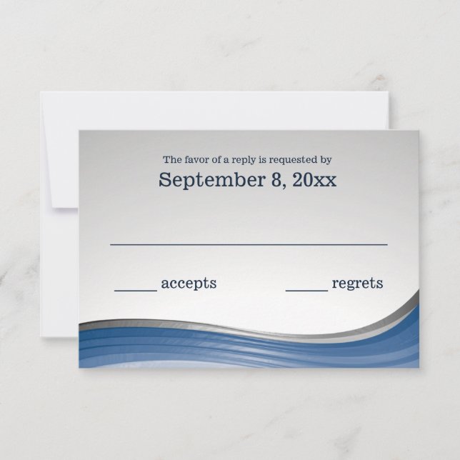 Steel Wave Blue and Silver RSVP (Front)