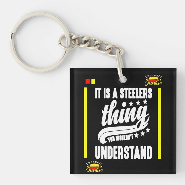 Steeler design keychain (Front)