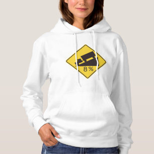 Steep Grade Traffic Sign Trucking Hauling Caution Hoodie