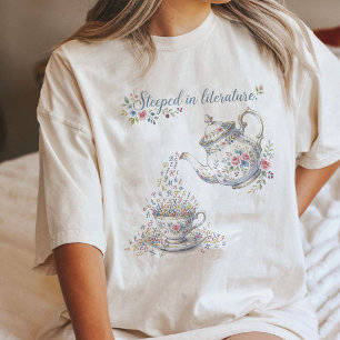 Steeped In Literature Alphabet Teacup Tri-Blend Shirt
