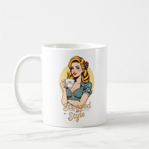 Steeped in Style Glamourous Retro Tea Drinkers Coffee Mug